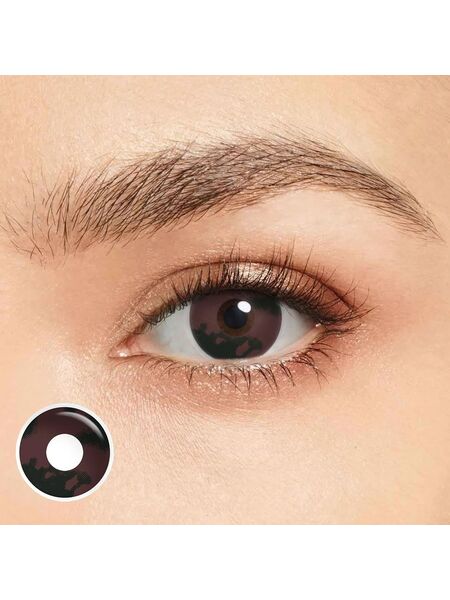 Pixel Donuts Black Costume Yearly Contact Lenses