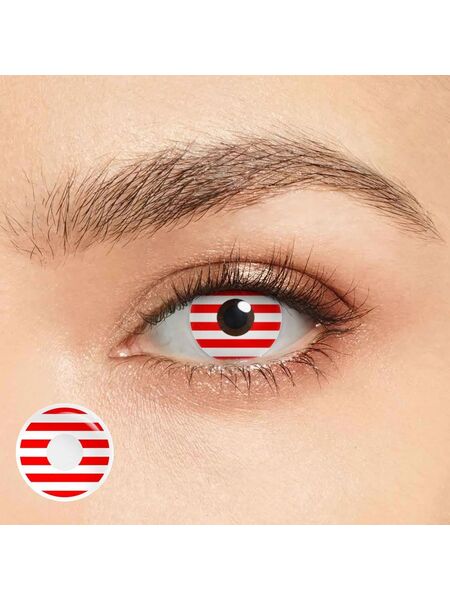 Scarlet Stripes Costume Yearly Contact Lenses