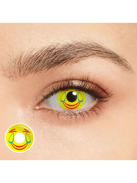 Halloween Emoji Yellow Costume Yearly Contact Lenses