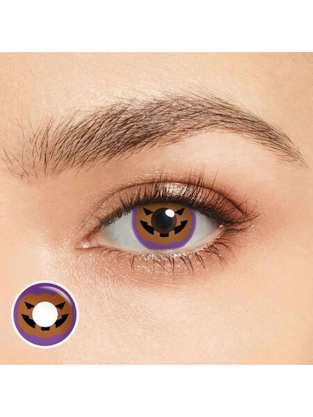 Halloween Pumpkin Purple Costume Yearly Contact Lenses