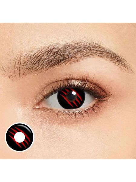 Wolverine Black Costume Yearly Contact Lenses