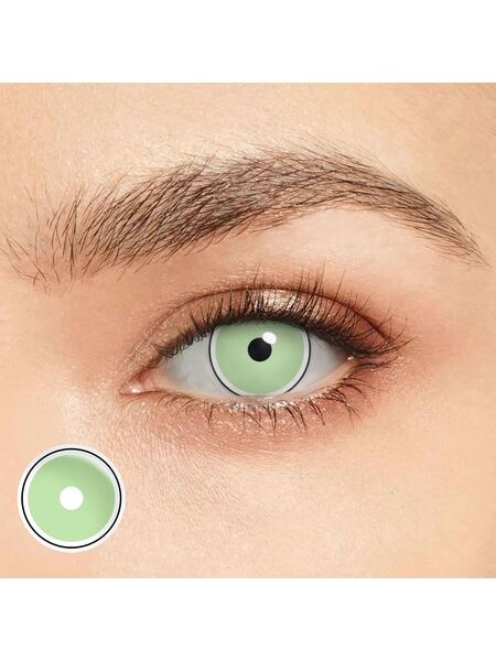 Lime Circle Green Costume Yearly Contact Lenses