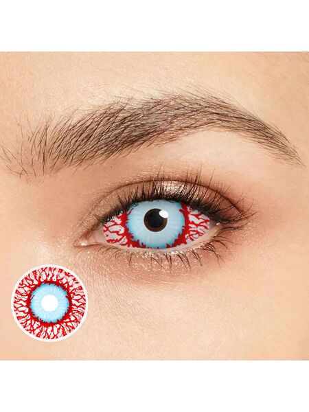 Bloodshot Red Sclera 22mm Costume Yearly Contact Lenses
