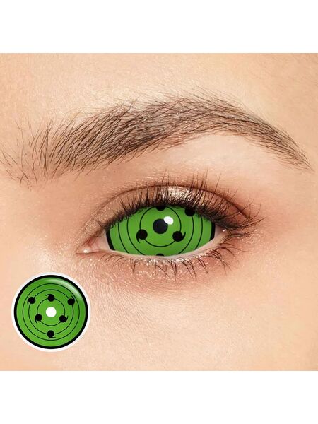Sharingan Green Sclera 22mm Costume Yearly Contact Lenses