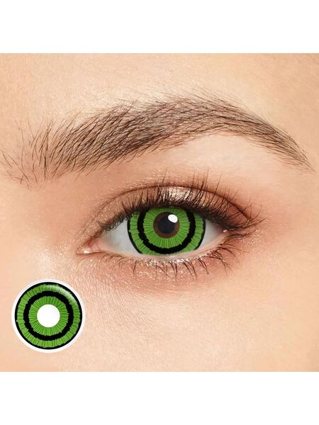 Phantasee Green Sclera 17mm Costume Yearly Contact Lenses