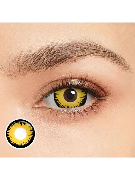 Yellow Werewolf Sclera 17mm Costume Yearly Contact Lenses