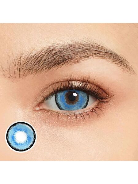 Platonic Blue Sclera 17mm Costume Yearly Contact Lenses