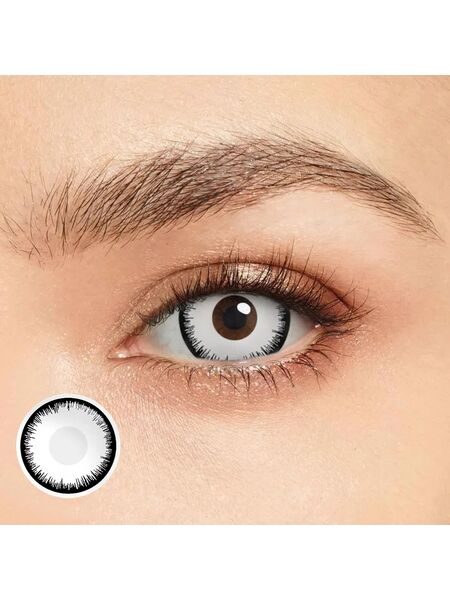 Storm White Sclera 17mm Costume Yearly Contact Lenses