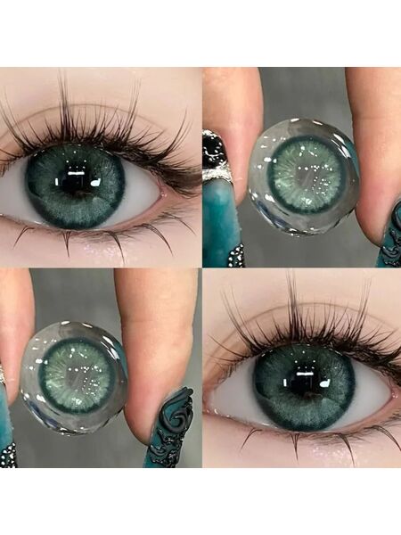 Basil Green Prescription Yearly Contact Lenses