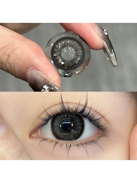 Snowfall Black Yearly Contact Lenses