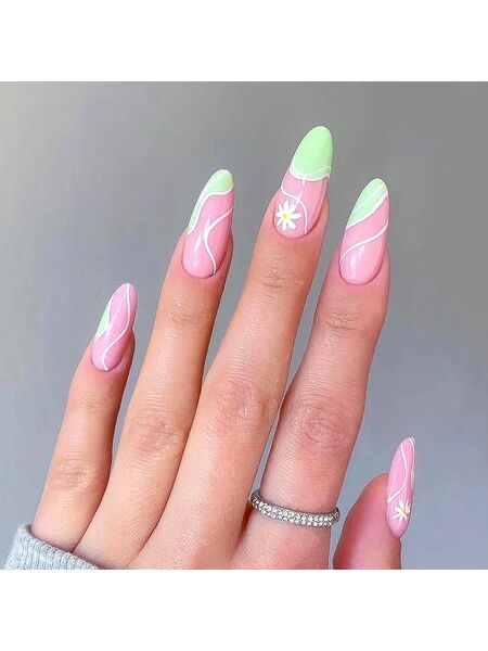 Meadow Pale Green Nails