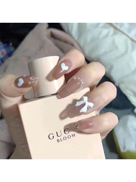 Ribbon Romance Lavender Nails