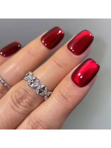 Ruby Glaze Wine Red Nails