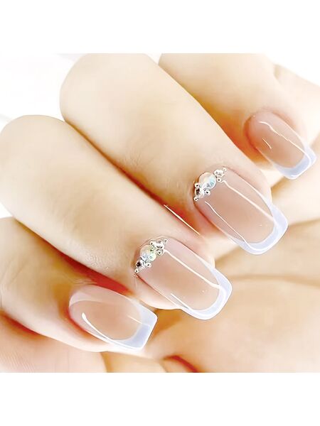 Diamond Frost Pink Nails