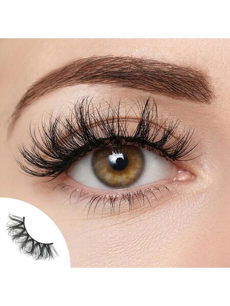 Ebony Wing 5 Pairs Natural Glue-on Lashes