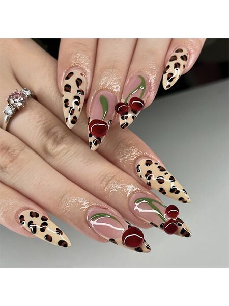 Wild Cherry Multicolor Nails