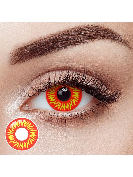 Torchlight Red Costume Yearly Contact Lenses