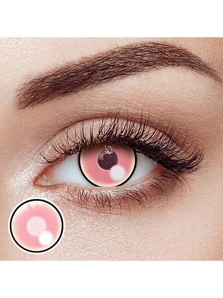 Bubblegum Pink Costume Yearly Contact Lenses