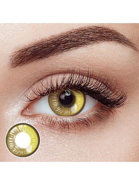 Lunar Earth Yellow Costume Yearly Contact Lenses