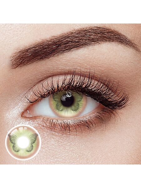 Papillon Green Costume Yearly Contact Lenses