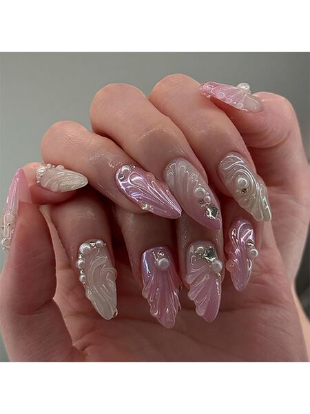 Rose Shore Pink Nails