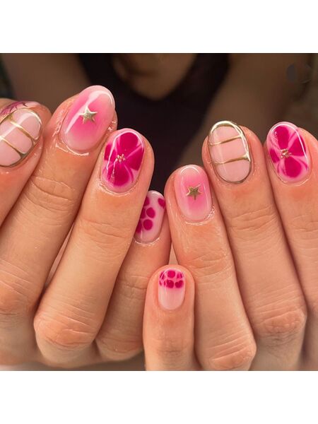 Stellar Rose Pink Nails