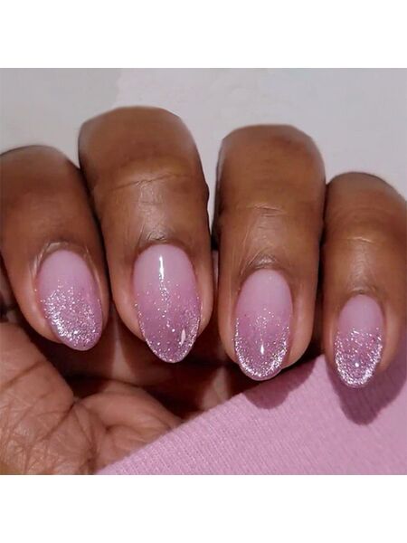 Crystal Blush Purple Nails