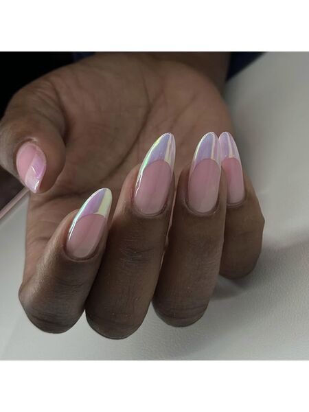 Lunar Halo Pink Nails