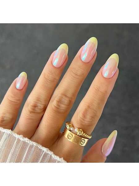Lemon Trim Yellow Nails