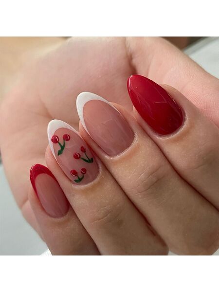 Cherry Crush Pink Nails