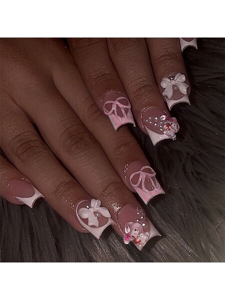 Candy Kitty Pink Nails