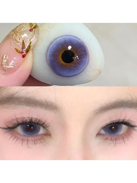 Water Lily Purple Yearly Contact Lenses