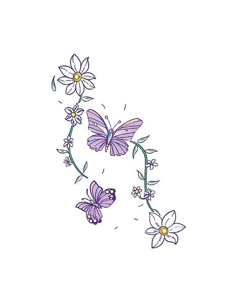 Violet Flutter Tattoos