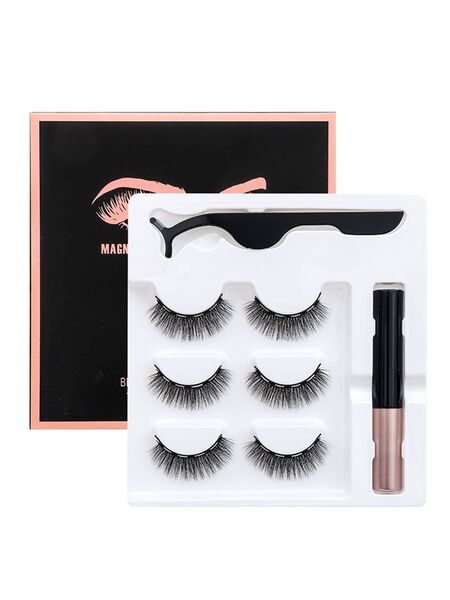 Jazz Spirit 3 Pairs Magnetic Eyelashes Set