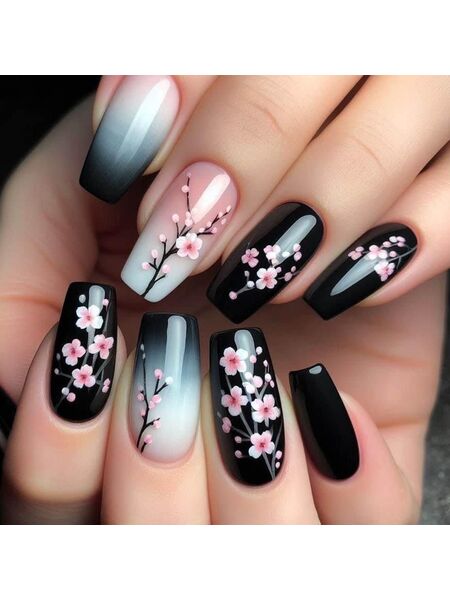 Mystic Plum Black Nails