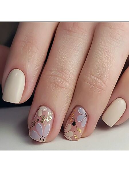Dainty Violet White Nails