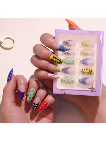 Colorful Spots Multicolor Nails