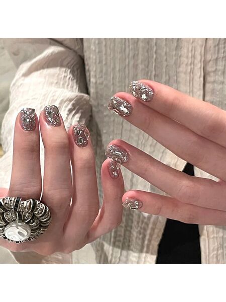 Glitter Dream Pink Nails