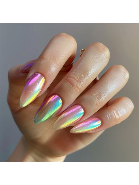 Prism Glow Multicolor Nails