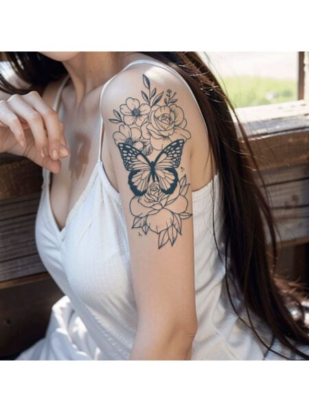 Flutter & Rose Tattoos