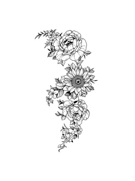 Floral Symphony Tattoos