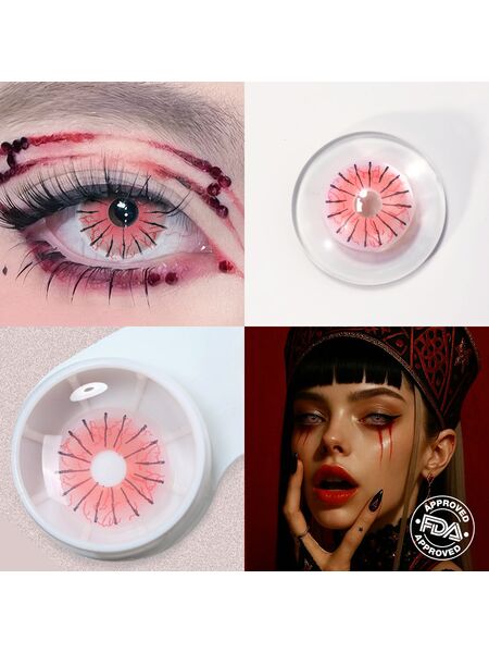 Evil Spider Red Costume 6 Months Contact Lenses