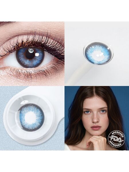 Pancake Blue 6 Months Contact Lenses