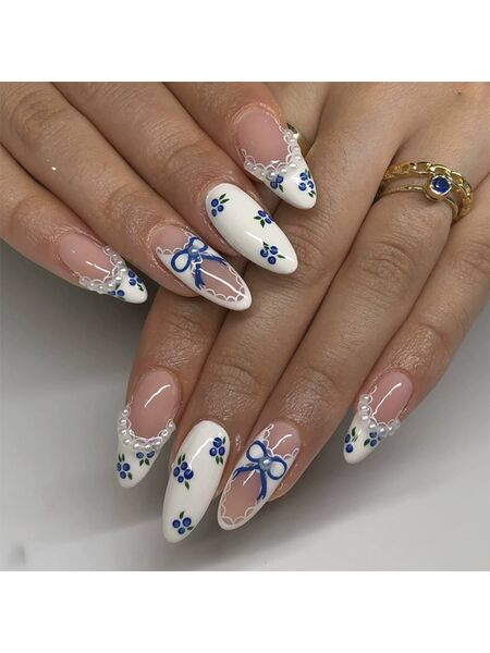 Berry Tales White Nails