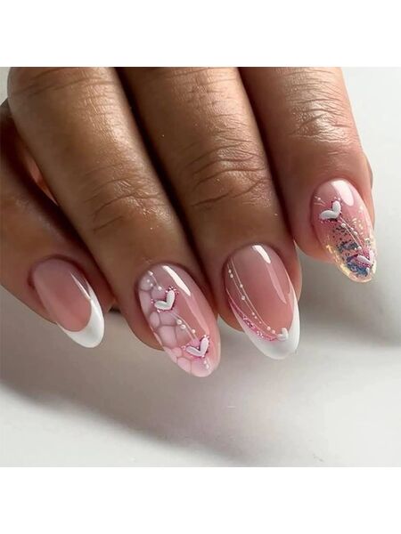 Romance Glow Pink Nails