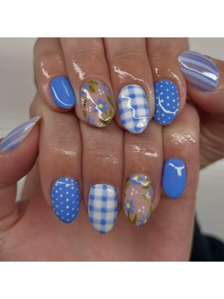 Sailor Dream Blue Nails