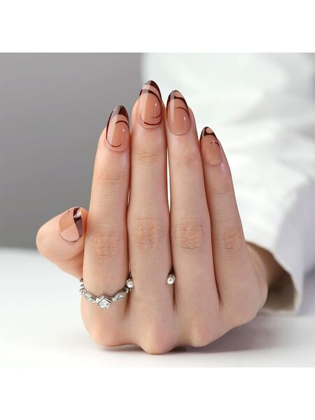 Cocoa Waves Brown Nails