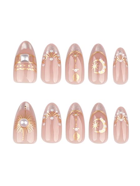 Moon Treasure Gold Nails