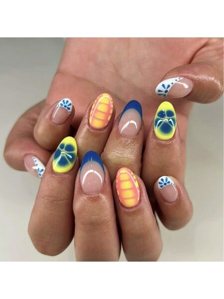 Joyful Splash Multicolor Nails