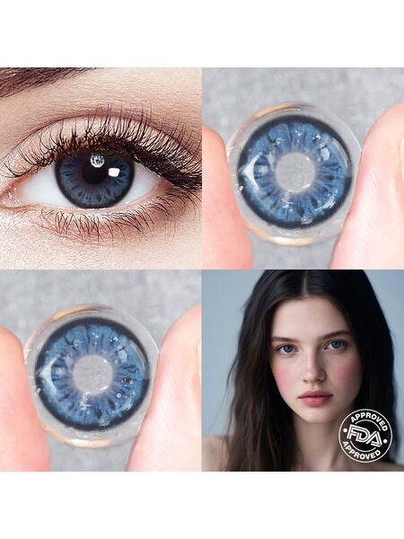 Ebony Blue 6 Months Contact Lenses